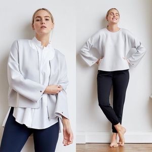 ADAY Waste Not Zip Front Jacket in Cloud Size Medium